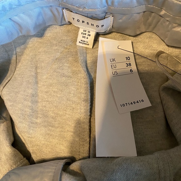 Topshop Grey Knit Flare Trousers - Picture 3 of 5